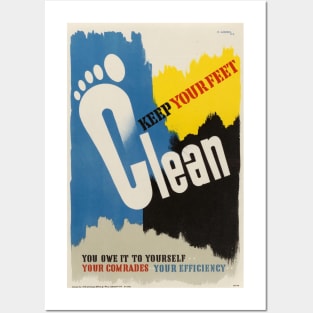 Keep your feet clean Posters and Art